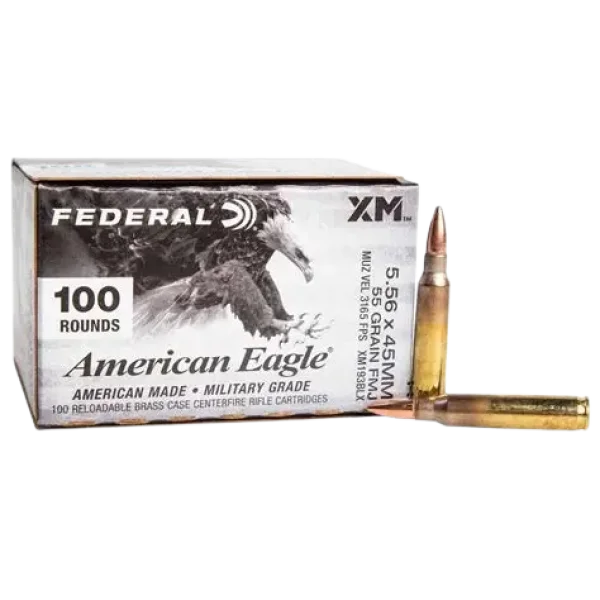 Federal 5.56 NATO FMJ 100 Rounds